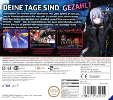 Shin Megami Tensei - Devil Survivor 2 - Record Breaker (Europe) box cover back